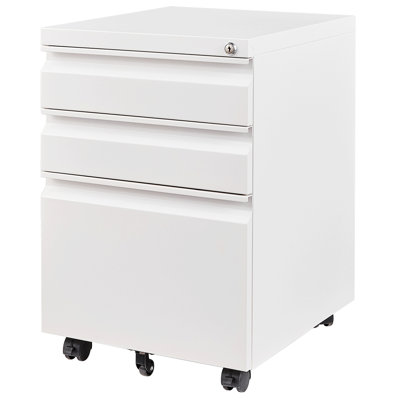 3 Drawer File Cabinet With Lock, Mobile Filing Cabinet -  Inbox Zero, 7EFD782A877446FE9DB5C33608D6A25C