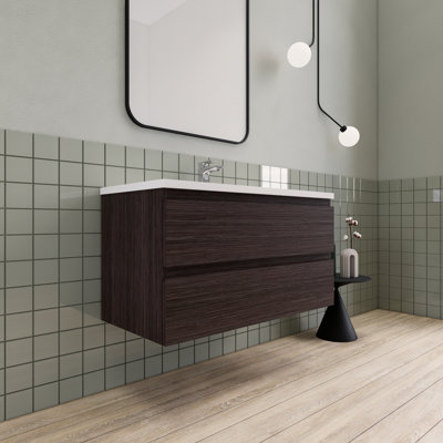 Ensemble de meuble-lavabo moderne flottant 42 po Alnwick Ivy Bronx