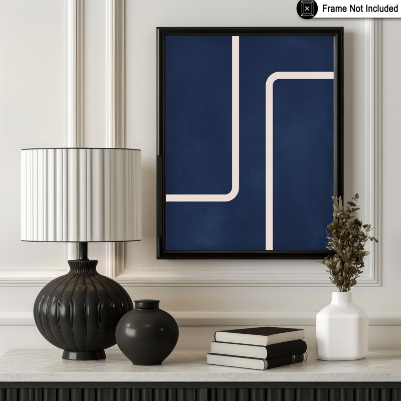 Ligne géométrique abstraite n ° 1, Sans cadre, Affiche, H 11 po x l 14 po