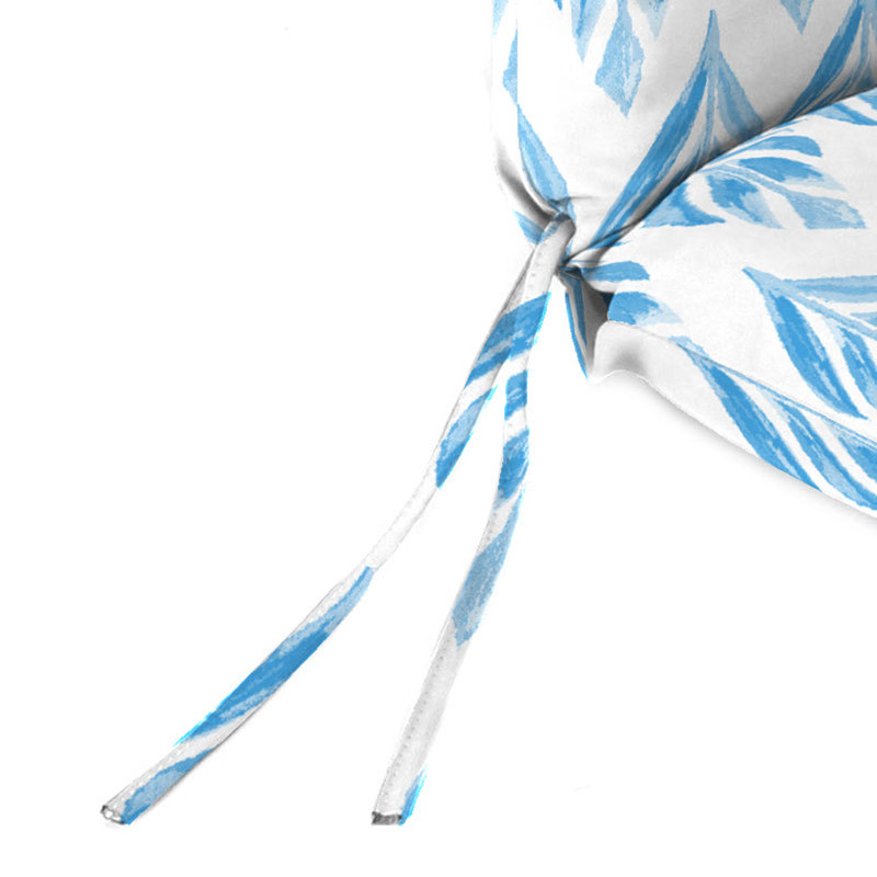 22" x 44" Outdoor Chair Cushion with Ties and Loop, Marvel Azure