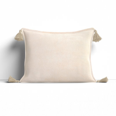 Norwin Tassels Cotton Lumbar Throw Pillow