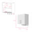 Armoire de rangement murale, Alikuri, blanc, largeur x 26,3