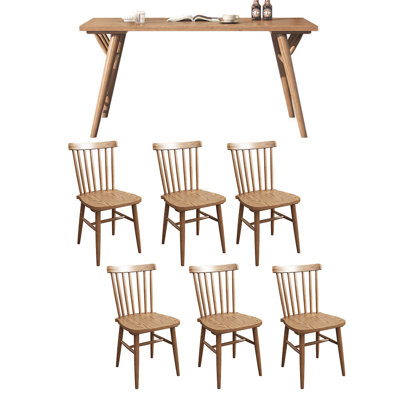 Solid wood ash modern dining table sets.