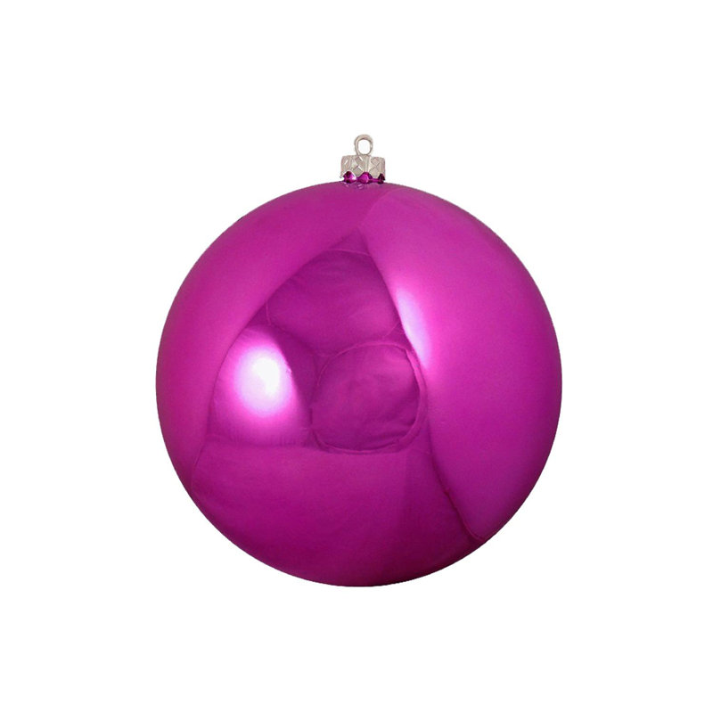 Shatterproof Christmas Ball Ornament, 9" H x 8" W x 8" D, Pink
