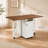 Foldable Drop Leaf Dining Table, MDF,Walnut, 50.28L x 31.19W x 29.82H