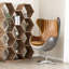  Fauteuil d'appoint pivotant moderne avec fonction inclinable - Fauteuil de bureau ou de salon d'aspect cuir-1652996057