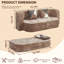 Canapés à compression, canapé-lit moderne convertible en peluche 78,74 pouces pour la maison