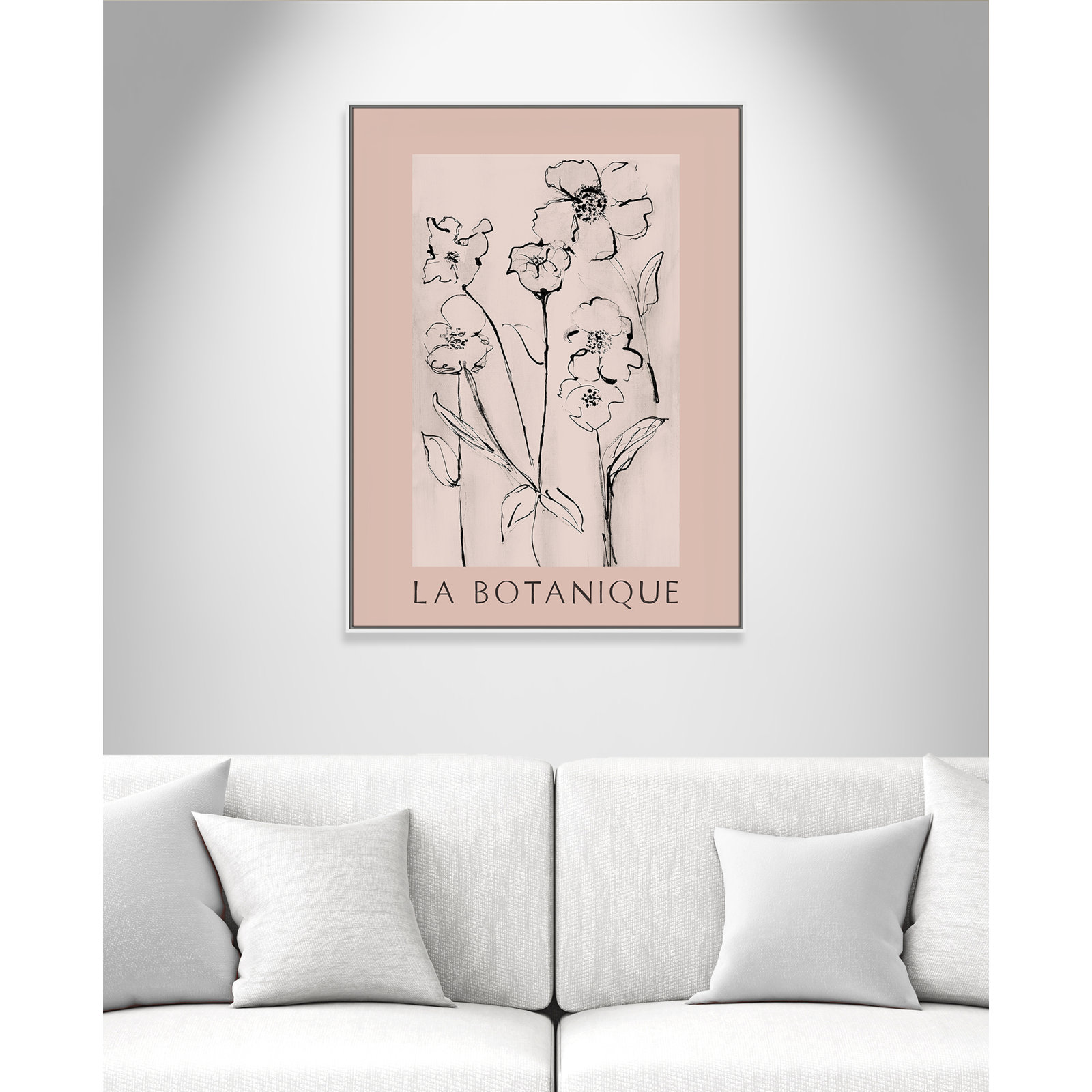 Riya "La Botanique" Print by Susan Jill, White Floater Frame, No, 49.5" H x 37.5" W x 2" D