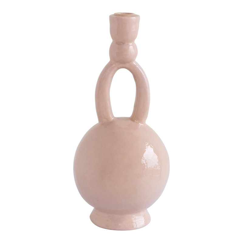 11.42'' H Earthenware Tabletop Candlestick
