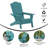 Ayleah Commercial Grade All-Weather Adirondack Chair with Swiveling Cupholder-1178522244
