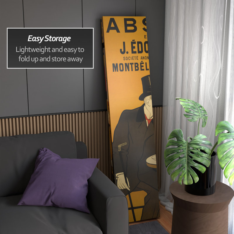 72" x 55" Double Sided Absinthe 3 Panel Room Divider