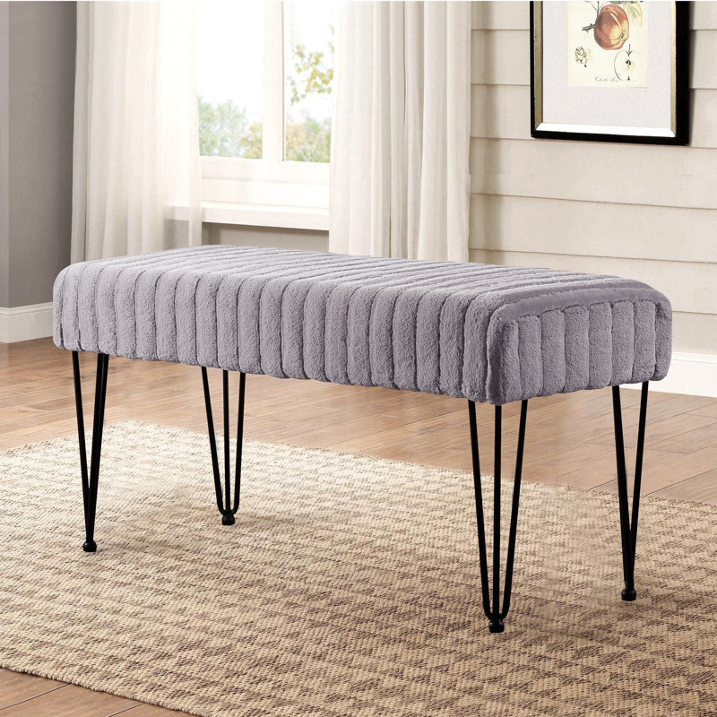Dugan Upholstered Ottoman, Charcoal 