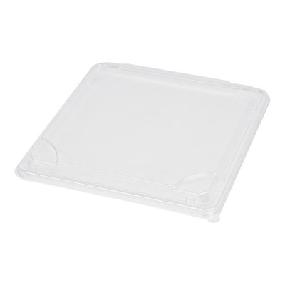 Restaurantware-LIDS ONLY: 8.2 x 8.2 x 0.8 Inch Clear Lids For Bento Boxes, 50 Disposable Container Lids - Bento Boxes Sold Separately, Tight Seal, Clear Plastic Lids, Ideal For Take Out