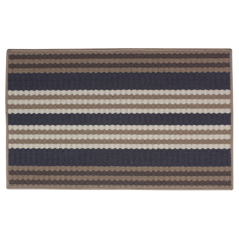 Tapis rayé gris foncé, Rectangle 2 pi x 5 pi