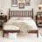 Massias Retro Wood Platform Bed with Gourd-Shaped Headboard and Wooden Slat Support-117216647-124338083