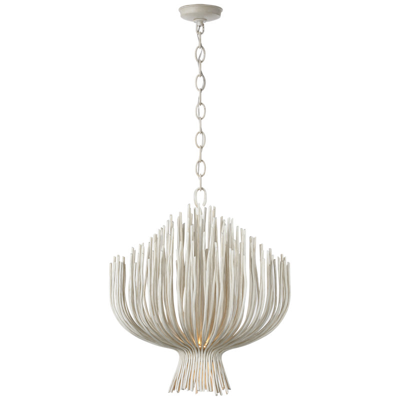 Chapman & Myers Astra 42" Sculpted Chandelier, 27" H x 23.75" W x 23.75" D, Waxed Plaster