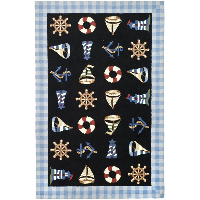 Tapis en laine crocheté à la main Jonsson, Rectangle 9 pi x 12 pi