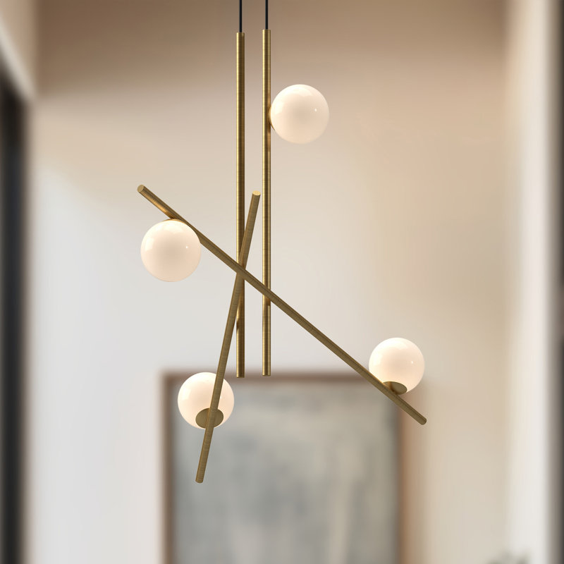 Amara 4 - Light LED Chandelier, Brushed Gold