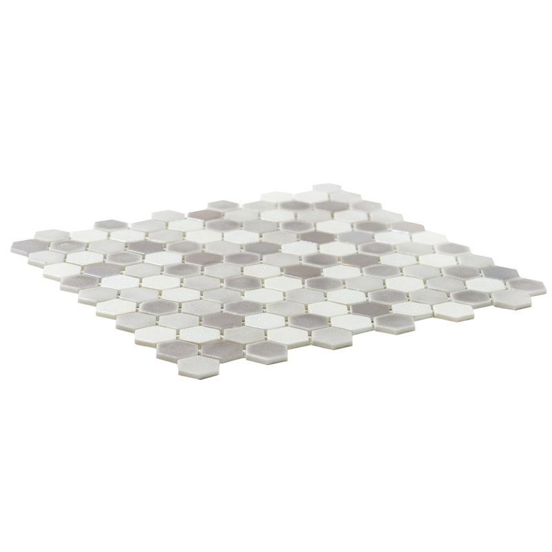 Eterna Hex 15" x 12" Glass Mosaic Wall & Floor Tile
