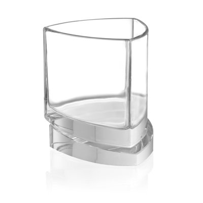 JoyJolt Aqua Vitae Triange Whiskey Glass, 9.9oz