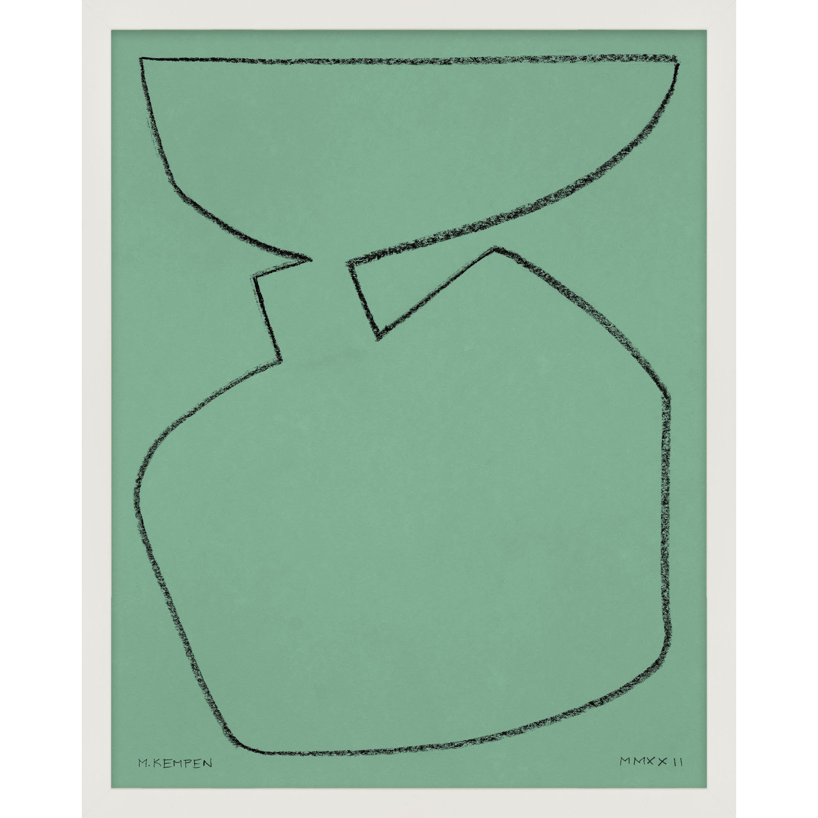 Sage 2 by Michael Kempen, White Framed, 24" W x 30" H