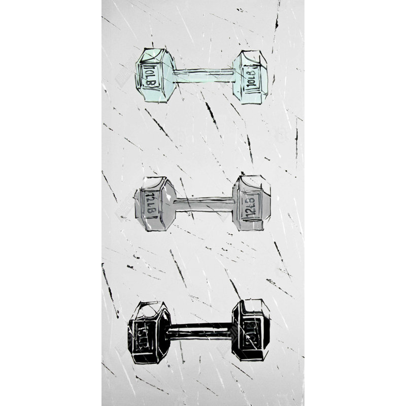 Dumbbells - 15.75"x31.50" Desk mat