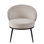 Chaise d'appoint ronde en velours, fauteuil rembourré de style moderne Mid-Century avec pieds en métal, chaise d'appoint confortable pour chambre à coucher