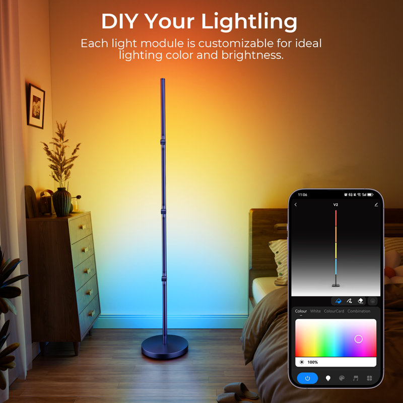 66.5cm Polished LED Novelty Floor Lamp