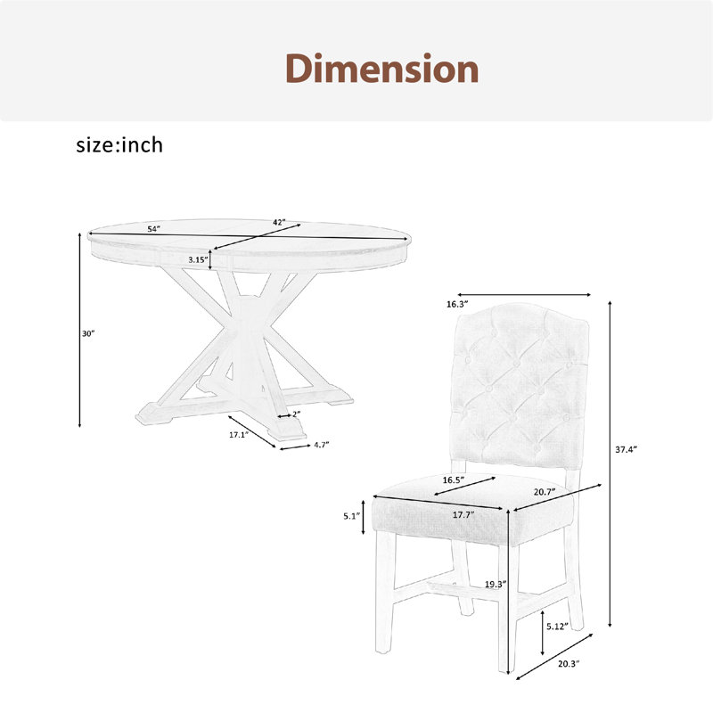 4 - Person Pedestal Dining Set