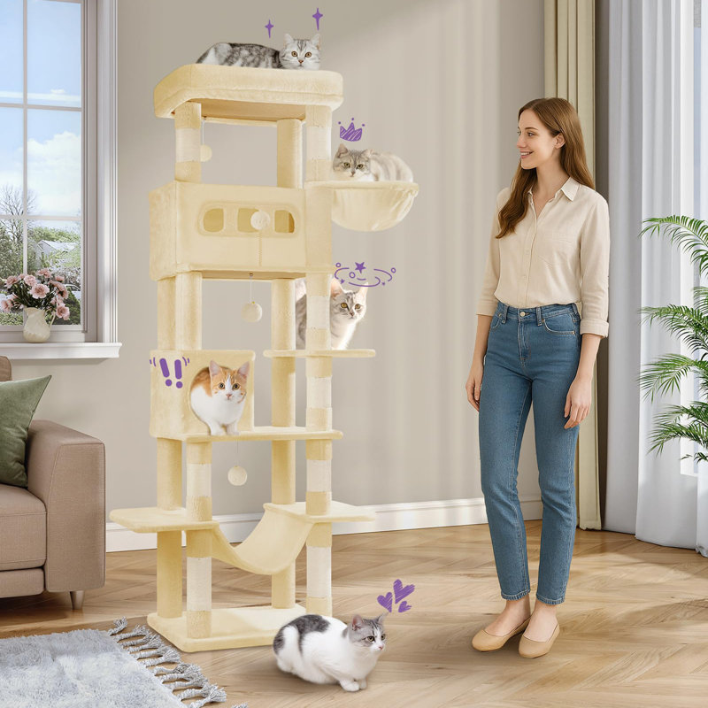 170cm H Cat Tree, Beige