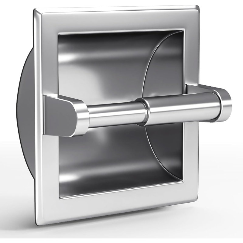 Porte-papier hygiénique encastré, Chrome chrome