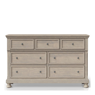 Commode sept tiroirs gris antique