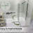 48" W x 58" H Hinged Frameless Tub Door 1/4" Glass Panel Chrome Finish Support Bar Included-98844524