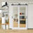 48 x 80 Bypass Barn Door-White Primed 1-Lite Mirror Glass Sliding Double Barn Doors With Installation Hardware Kit/No Assembly Required-114625326