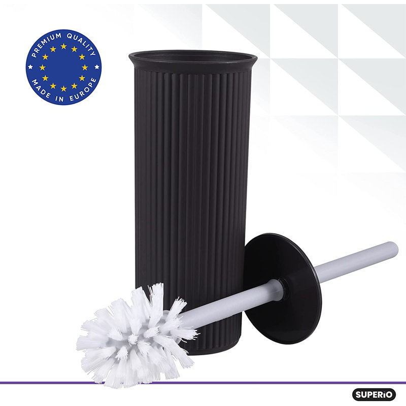 Brosse de toilette nervurée 15 po, Brun