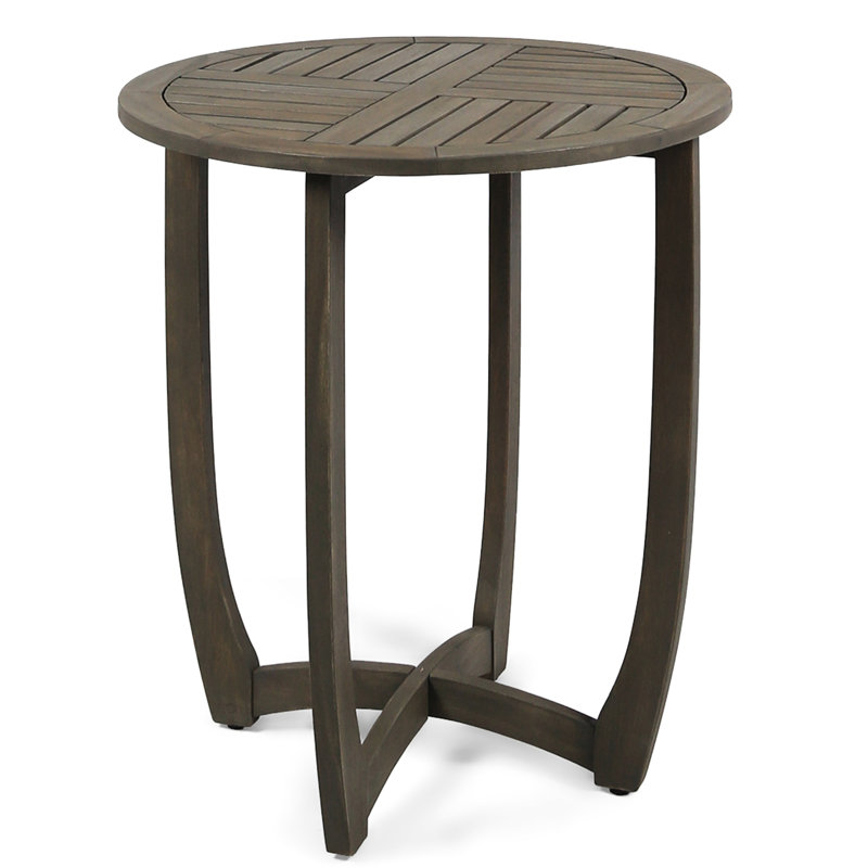 Grey Rustic Wood Table - 27.5'' Design With Appearance