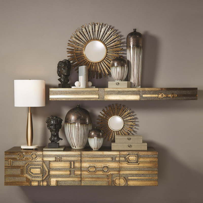 Reactive Bronze Stripe Vessel, 22" H x 14.5" W x 14.5" D