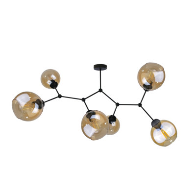 Geri Glass Semi Flush Mount