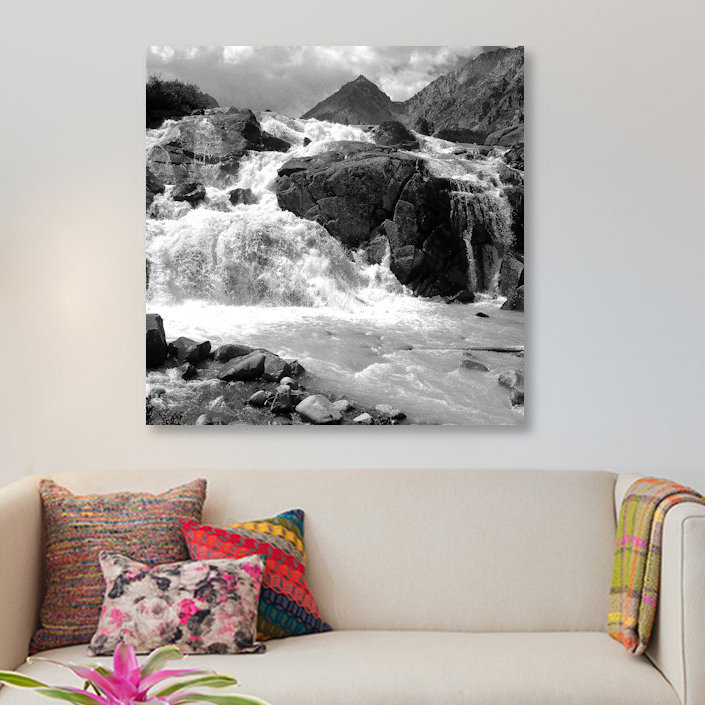 « white water », reproduction de photo sur toile, H 12 po x l 12 po x P 1,5 po, Toile tendue, Pas de tapis