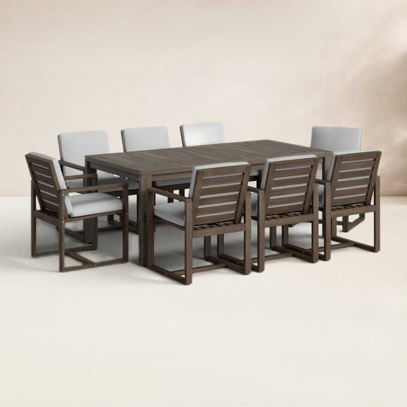 Ensemble repas 9 pièces Joly, brun