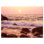 Vagues de mousse au-dessus de rocky coast, reproduction de photo sur toile tendue