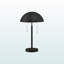 Lampe de table standard en métal avec abat-jour argenté et noir H 19,33 po x l 11,84 po x P 11,84 po.