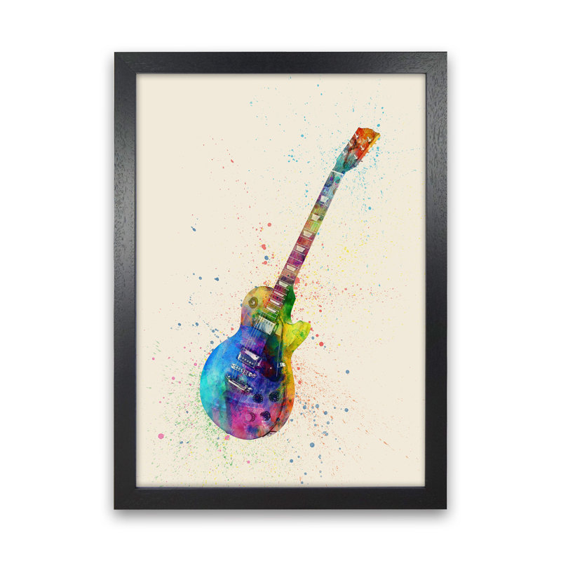 Electric Guitar II by Michael Tompsett - Print, Black Framed, 63cm H x 46cm W x 3cm D