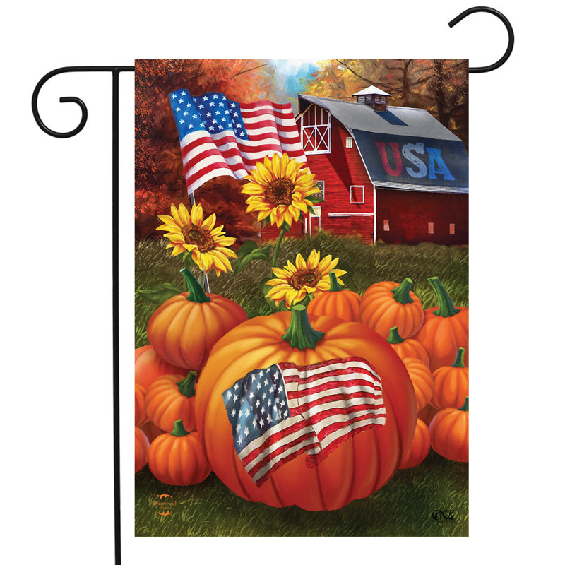 Drapeau de jardin des citrouilles des États-Unis