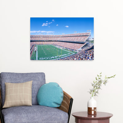 Sell-Out Crowd At Mile High Stadium  V.  Denver Colorado Contemporary Architecture Art