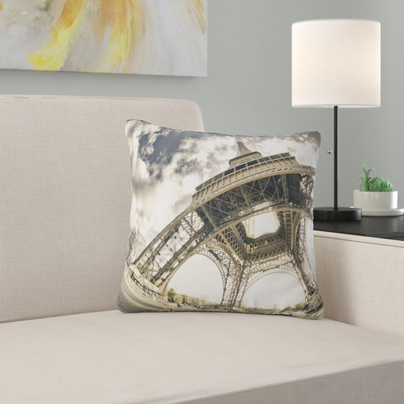 Coussin de matinée en hiver paris, 16 po x 1 po, Coussin décoratif