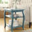 Becci Teal Finish Accent Table-1326210502