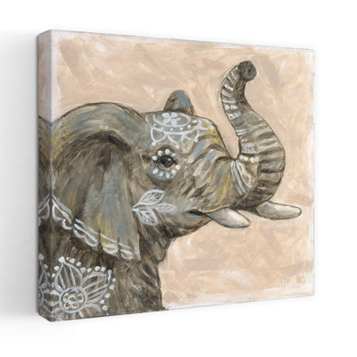 Art contemporain à motif d'éléphant à motif d'éléphant