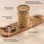 Ensemble de pots de rangement en verre empilables Holden avec couvercles en bois et plateau