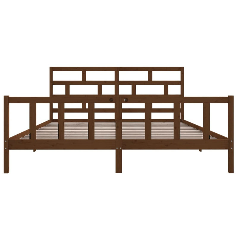 Bed Frame Solid Wood, 100 x 200cm, Natural